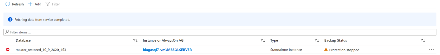 Screenshot showing the process to delete items in soft-delete state.