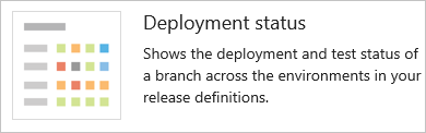 Screenshot that shows a Deployment status widget.