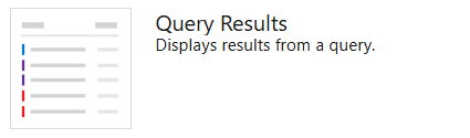 Screenshot of Query results widget.