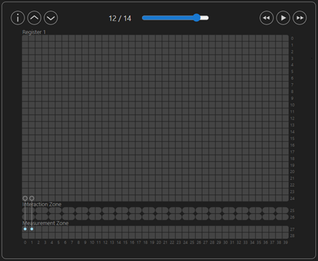 Screenshot of the neutral atom device visualizer in Jupyter Notebook.