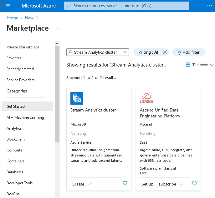 Microsoft analytics. Stream Analytics Clusters are.