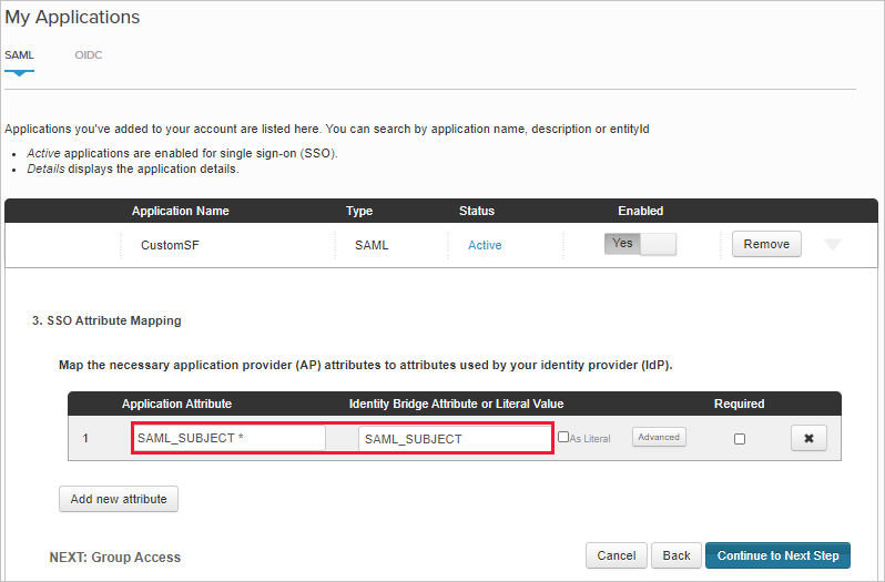 Add attributes to custom Salesforce app.