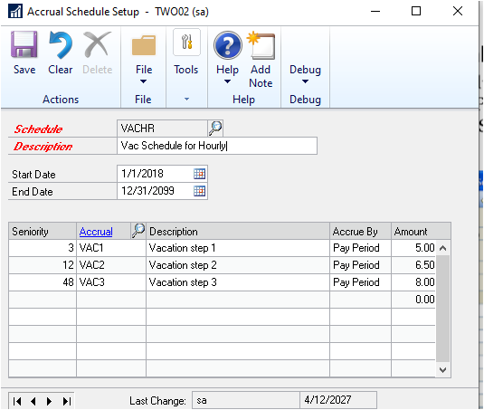 the User Setup window 2