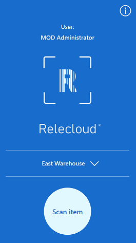 Shows an example of the warehouse app for Power Apps