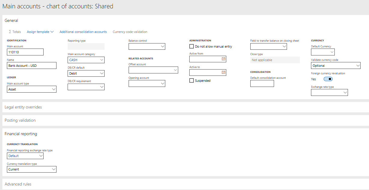 Financial reporting main accounts Financial reporting main accounts.