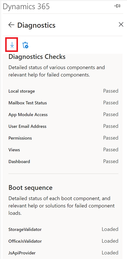 Export logs Export logs.
