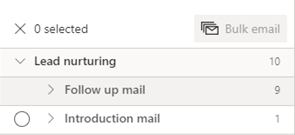 Records grouped according to task after selecting bulk email Records grouped according to task after selecting bulk email.