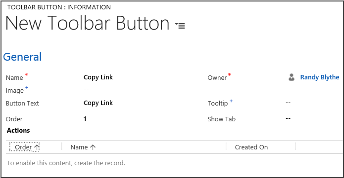 New toolbar button.