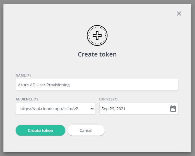 Create token