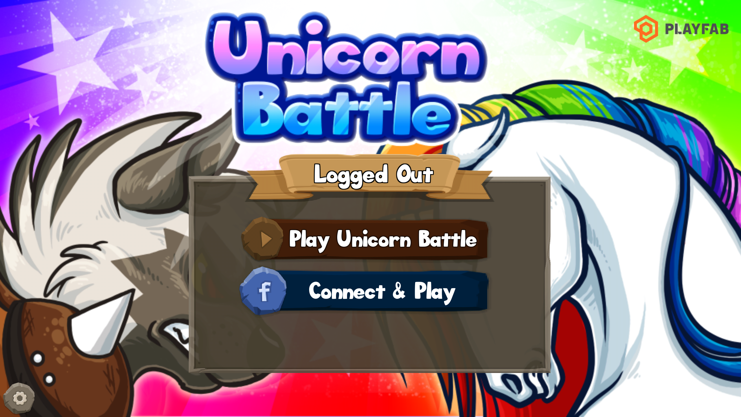 Playfab. Battle Unicorn. Единорог билд батл. PLAYFAB logo.