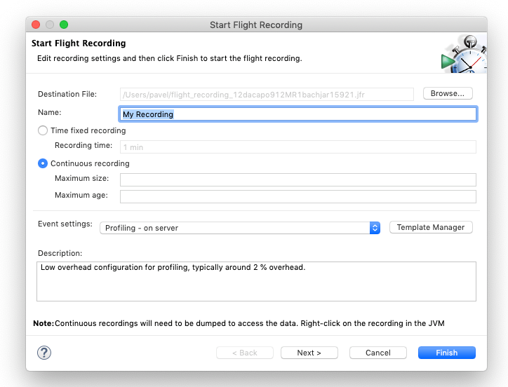 Start a Flight Recording