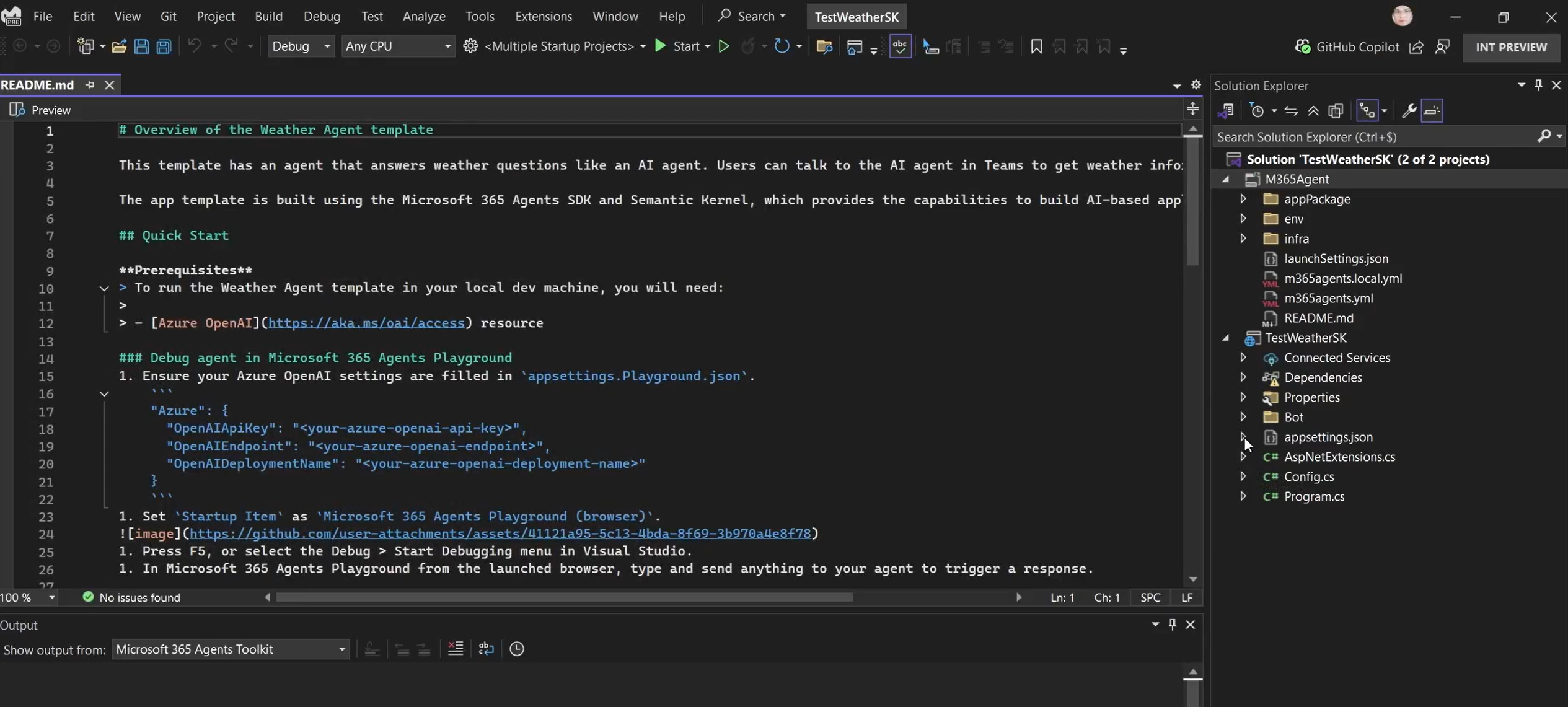 App code in editor