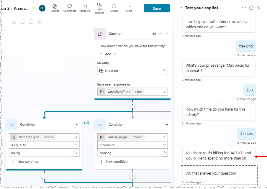 tracking between topics for product and price categories.