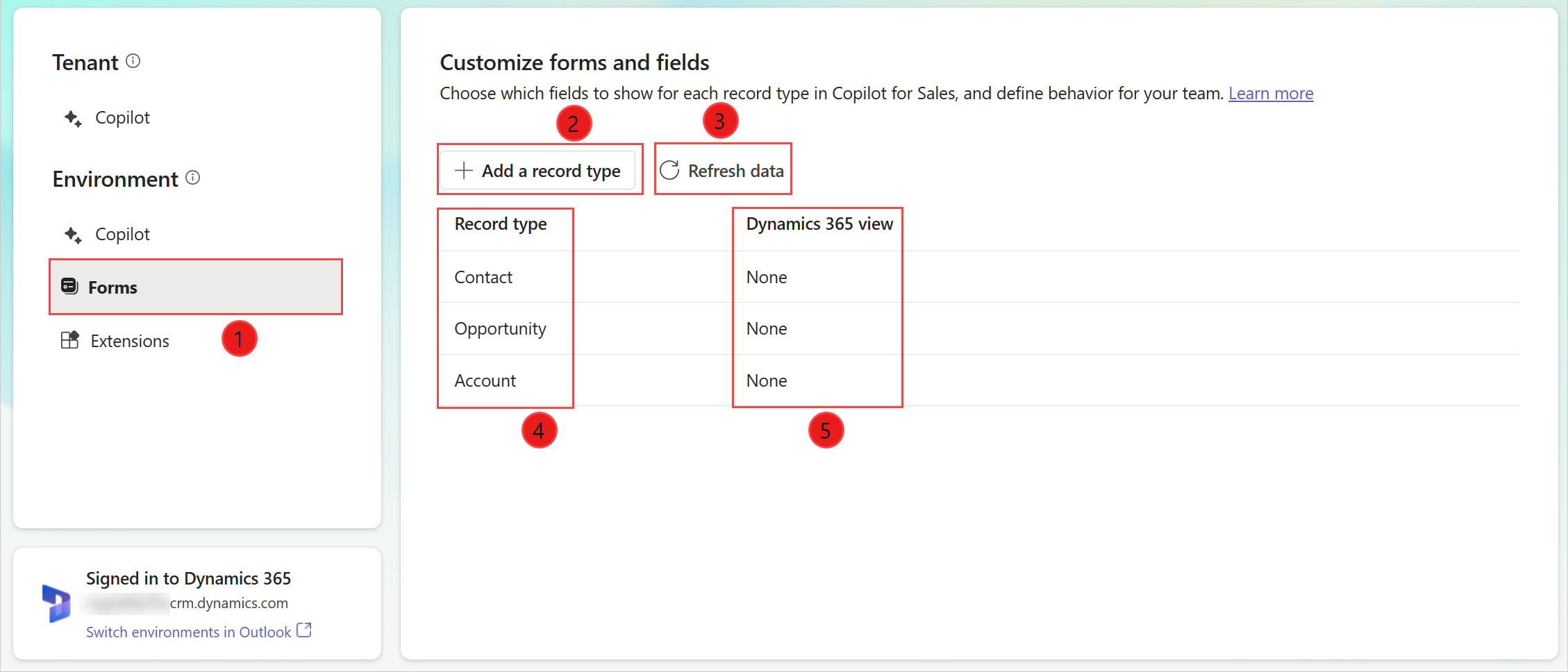 Screenshot showing the Sales agent admin settings.