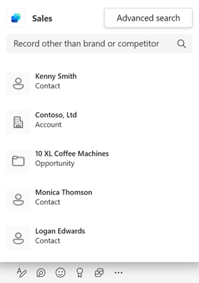 Screenshot showing the Sales window.