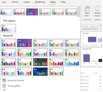 Screenshot showing various color schemes.