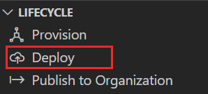 Screenshot shows deploy to cloud highlighted in red.
