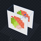 Picture of salmon roll in 3d.