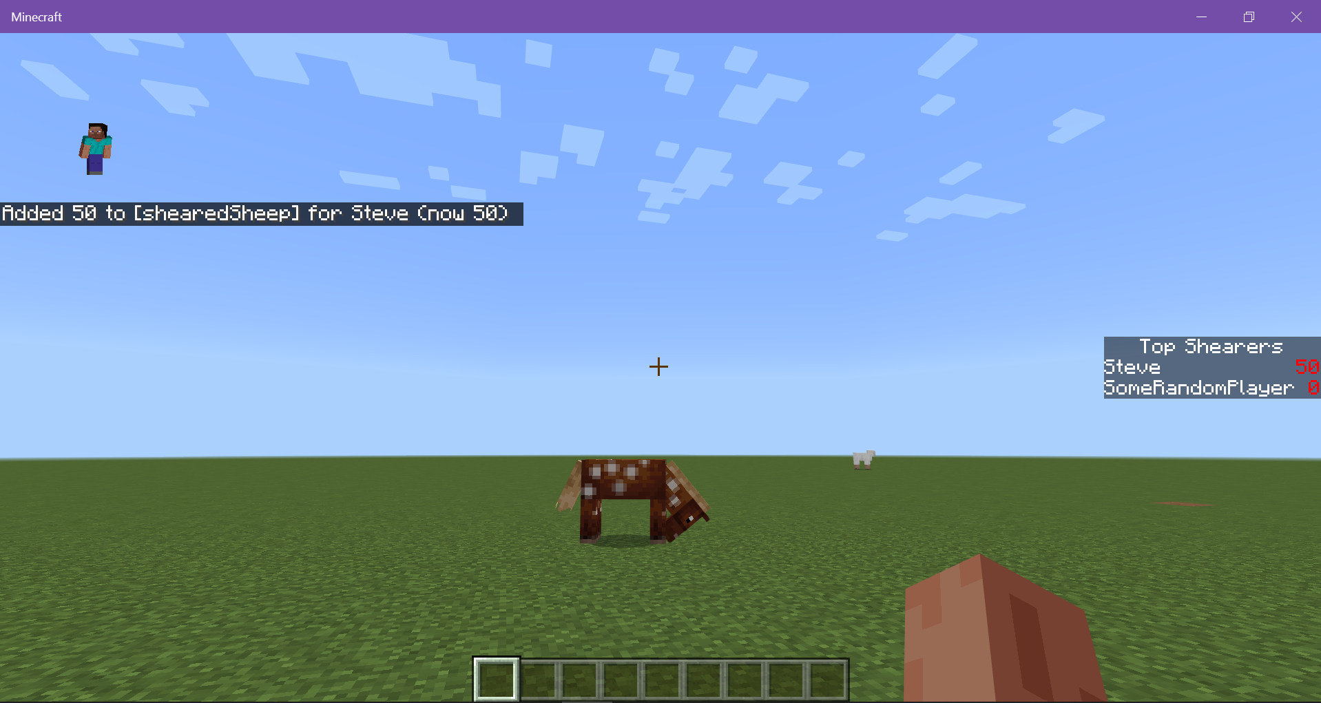 Image of a player name displayed in a different sidebar
