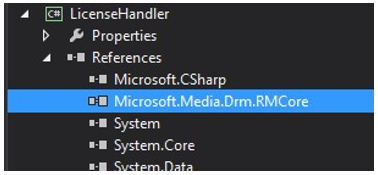 Referencing Microsoft.Media.Drm.RMCore