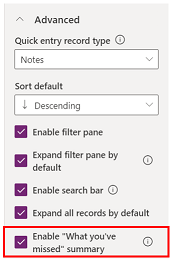 Configure “What you’ve missed” summary