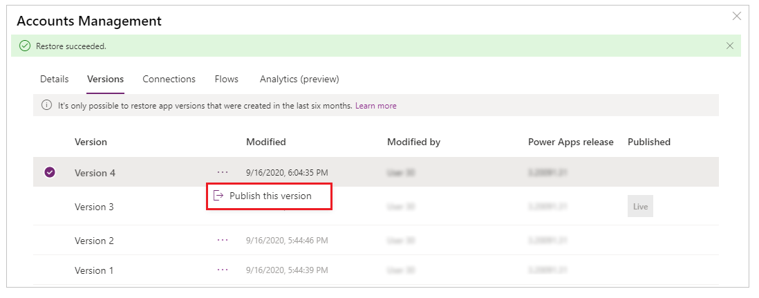 Publish restored version.