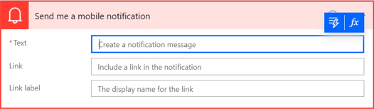 Dynamic content and expression buttons Screenshot of the dynamic content and expression buttons on an action editor.