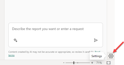 Screenshot of the workspace settings in Power BI Desktop.
