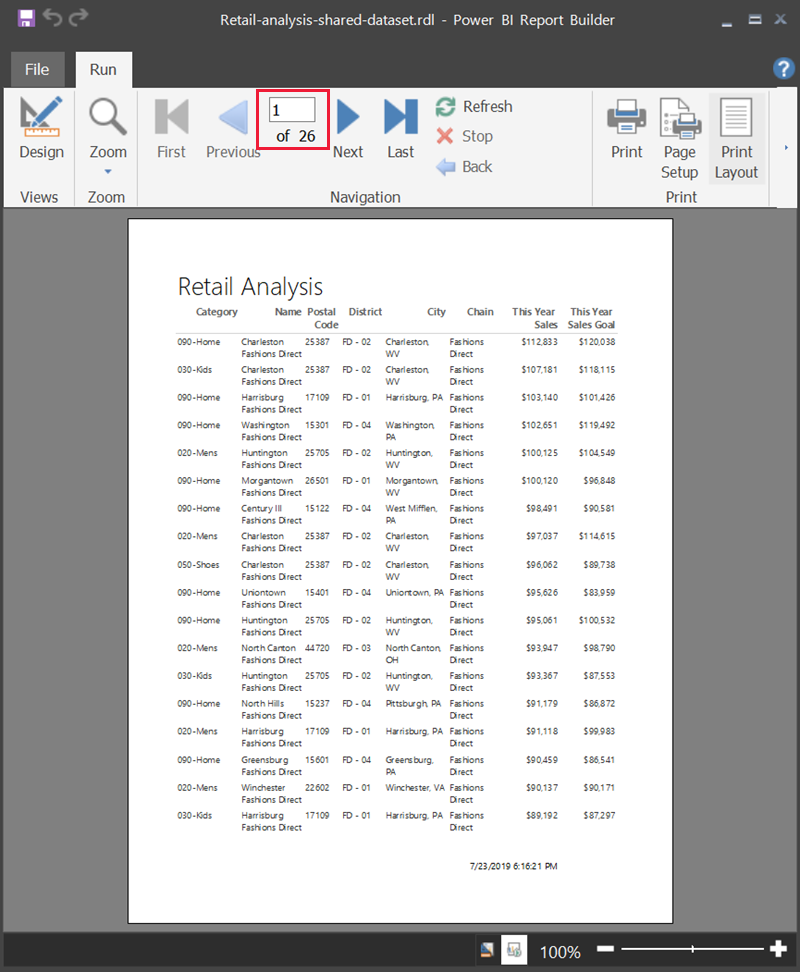 Screenshot of report with blank pages omitted.