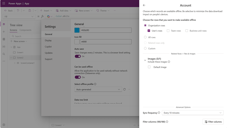 Table configuration experience in Canvas studio. Table configuration experience in Canvas studio.