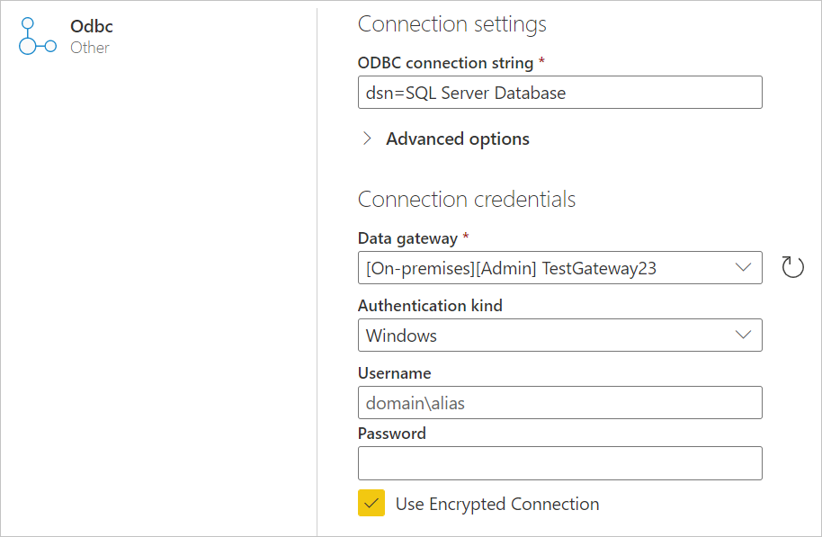 Power Bi Odbc Connection String Example