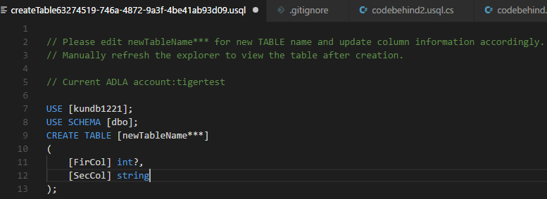Script page for the new item