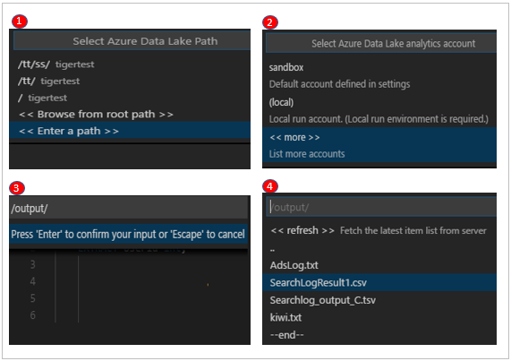 Storage path results