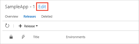 edit the release pipelin