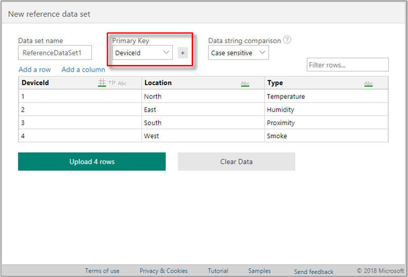 Select the key column(s).