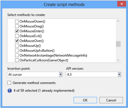 vstu_monobehavior_wizard_full The monobehavior wizard dialog.