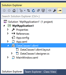 raddata LINQ to SQL classes in Solution Explorer LINQ to SQL classes in Solution Explorer
