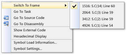 PDB_Walkthrough_3 Stacks menu with 2 options on C while J is current