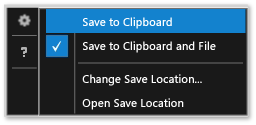 SIMULATOR_ScreenShotSettingsCntxMnu Screenshot settings context menu