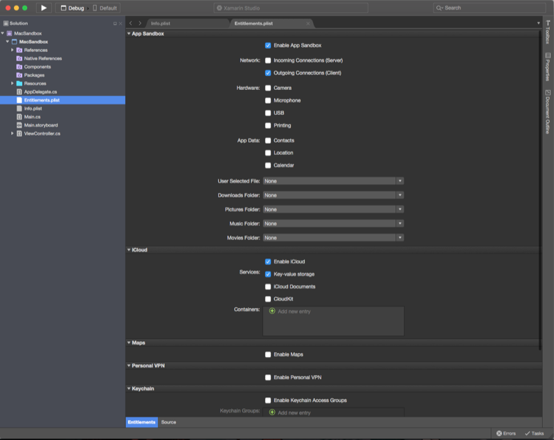 Editing the Entitlements.plist file Editing the Entitlements.plist file