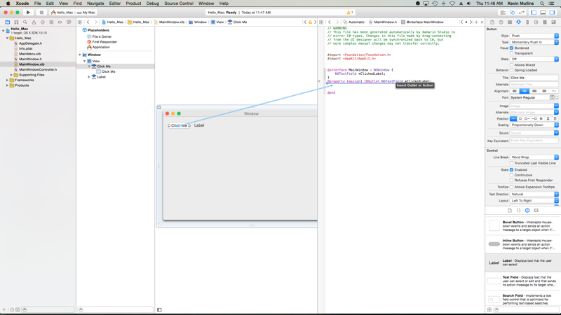 Dragging to create an Action Dragging to create an Action