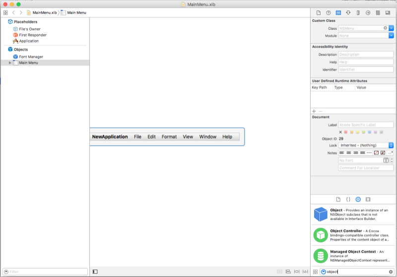 Editing the main menu Editing the main menu