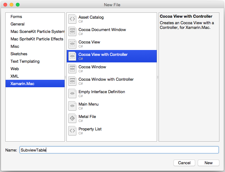 Adding a new view Adding a new view