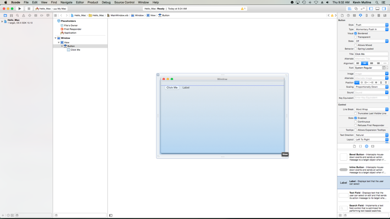 Adding a label to the window Adding a label to the window