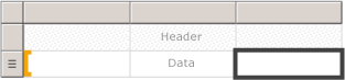Table template on design surface, selected Table template on design surface, selected