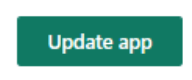 Screenshot of the Update app button from the ribbon.