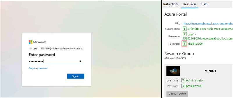 Screenshot of the Password field the Enter password dialog box that appears.