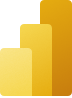 Power BI logo.