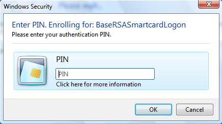 pin dialog box.