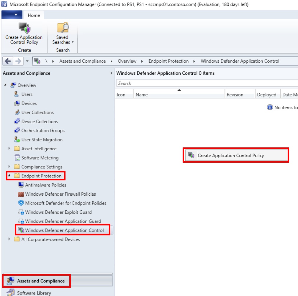 Create a WDAC policy in Configuration Manager.